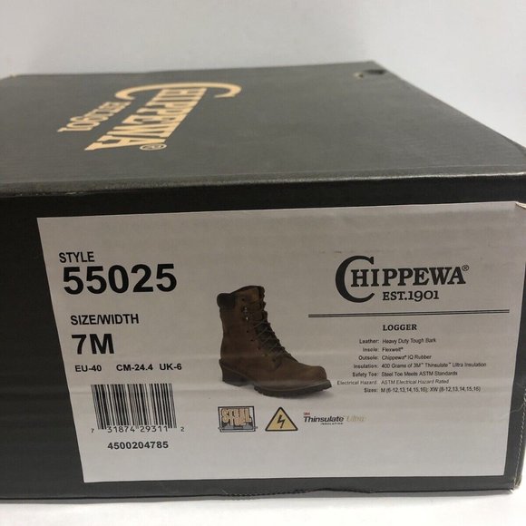 Chippewa Steel toes Mens 7 / W8 - Picture 6 of 6